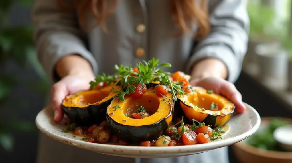 Moroccan-style roasted acorn squash 24